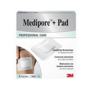 Medipore+Pad Medicazione Sterile 10x10 cm 5 Pezzi