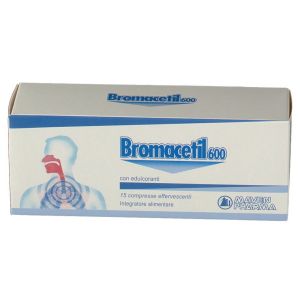 Bromacetil 600 mg Integratore Vie Respiratorie 15 Compresse Effervescenti