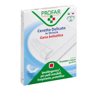 Profar Cerotto Delicato Striscia In Tnt Con Garza Antisettica - 50 X 8 Cm.