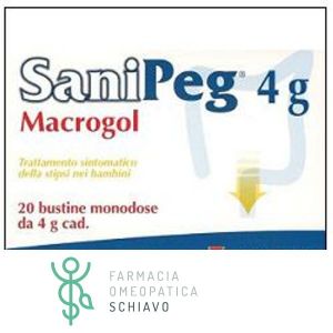 Sanipeg Macrogol Polvere per Soluzione Orale Trattamento Stipsi 20 Bustine 4 g