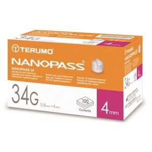 Nanopass Ago Per Penna 34G Da Insulina 100 Pezzi