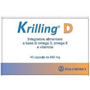Krilling D Integratore Omega 3 Antiossidante 40 Capsule