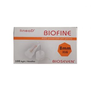Ago Per Penna Da Insulina Linea D Biofine Gauge 31 Lunghezza 8 Mm 100 Pezzi