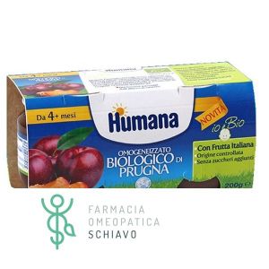 Humana Omogeneizzato Biologico alla Prugna 2x100 g