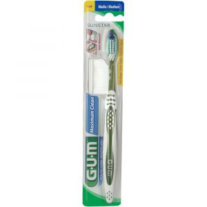 Gum maximum clean spazzolino setole medie testina regolare 1 spazzolino