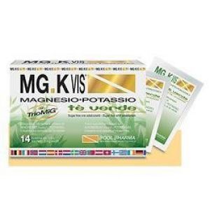 Mg.K Vis Magnesium Potassium Supplement Mineral Salts Green Tea 14 Sachets