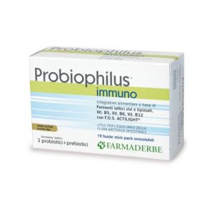 Farmaderbe Probiophilus Immuno Integratore Fermenti Lattici 12 Bustine