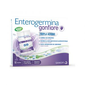 Enterogermina Gonfiore Addominale Integratore Elimina Gas 10+10 Bustine