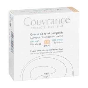 Eau Thermale Avene Couvrance Crema Compatta Colorata Nf Oil Free Porcellana 9,5g