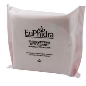 Euphidra salviettine struccanti delicate viso occhi 20 pezzi