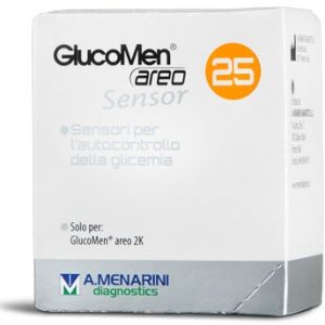 Strisce Misurazione Glicemia Glucomen Areo Sensor 25 Pezzi