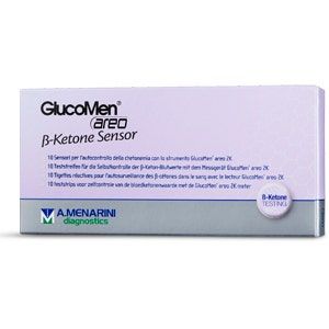 Glucomen Areo β-ketone Sensor Striscia Reattiva Misurazione Chetonemia 10 Pezzi
