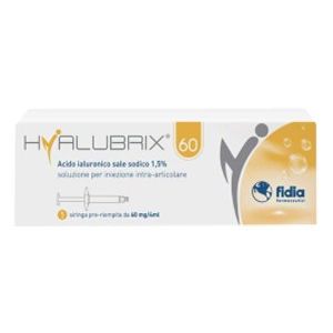 Hyalubrix 60 Pre-filled Syringe 60mg/4ml Hyaluronic Acid Sodium Salt 1.5%