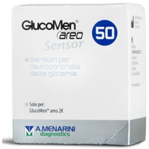 Strisce Misurazione Glicemia Glucomen Areo Sensor 50 Pezzi