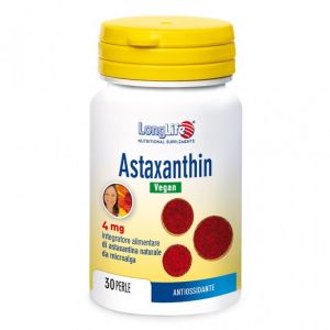 LongLife Astaxanthin Vegan Integratore Antiossidante 30 Perle	