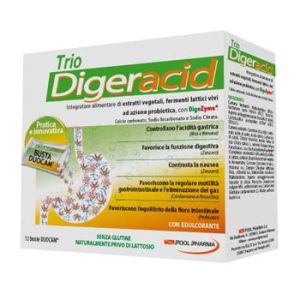 Trio Digeracid Integratore Bruciore e Acidità 12 Bustine