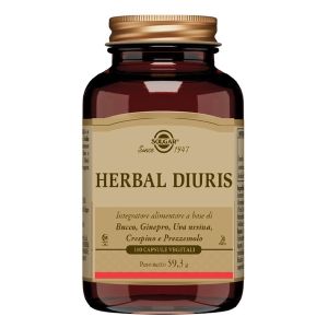 Solgar herbal diuris integratore vie urinarie 100 capsule vegetali