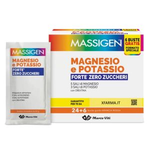 Massigen Magnesio e Potassio Forte 24+6 Bustine OMAGGIO
