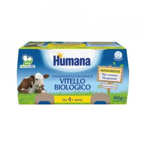 Humana Omogeneizzato Biologico Con Carne Di Vitello 2x80g