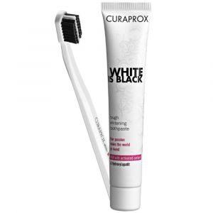 Curaprox White is Black Dentifricio 90 ml + Spazzolino 5460 Ultra Soft