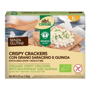 AltriCereali Crispy Crackers Con Grano Saraceno E Quinoa Senza Glutine 120 g