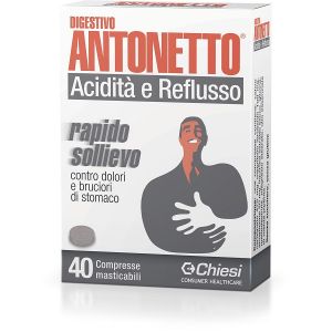 Digestivo Antonetto Acidita E Reflusso Integratore 40 Compresse Masticabili