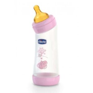Chicco Biberon Well Being Angolato In Polipropilene Girl da 250ml Normal Lattice