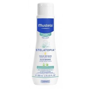 Mustela Stelatopia Olio Bagno per Bambino Nutriente Pelle Secca 200ml