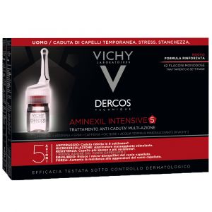 Vichy dercos aminexil intensive 5 trattamento anticaduta uomo 42 fiale