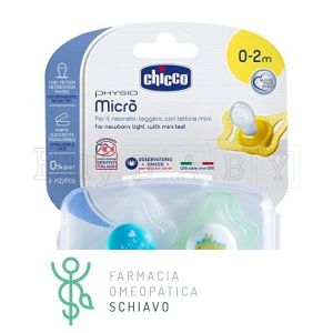 Succhietto Physioforma Micro 0-2m Bimbo Chicco 2 Pezzi