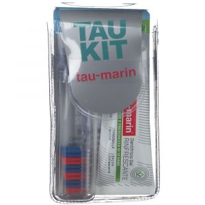 Tau-marin kit spazzolino duro e dentifricio gel rinfrescate alle erbe 20 ml