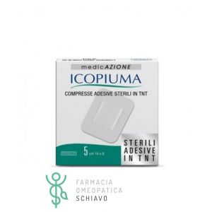 Icopiuma Compresse Oculari Adesive Sterili in TNT 7,2x5 cm 5 Pezzi