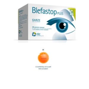 Blefastop Plus Garza In Cotone Piegata i Filo di Bario 28 Salviette Monouso + 1 Compressa Oculare Riscaldabile