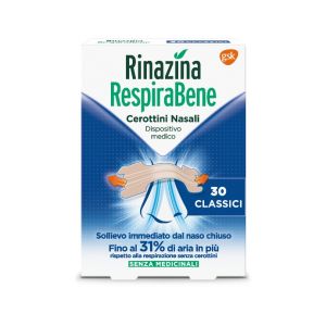 Rinazina RespiraBene Cerottini Nasali Classici 30 Pezzi
