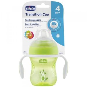 Chicco Tazza Transition Neutra Colore Giallo per Bambini 4 Mesi+ 200ml