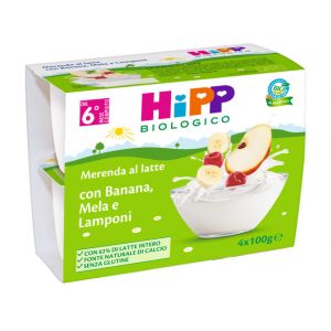 Hipp Biologico Merenda Al Latte Con Banana, Mela E Lamponi