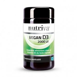 Nutriva Vegan D3 2000ui Integratore Vitaminico 60 Compresse Masticabili