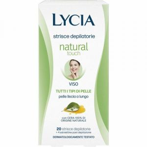 Lycia Natural Touch Strisce Depilatorie Viso i Cera Naturale 12 Strisce