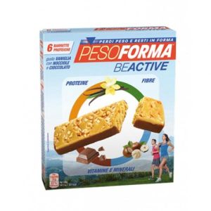 Pesoforma Beactive Barretta Gusto Vaniglia i Nocciole e Cioccolato 6 Pezzi