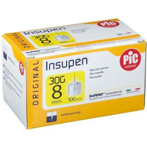 Pic Solution Insupen Original Aghi per Penna G30x8mm 100 Pezzi