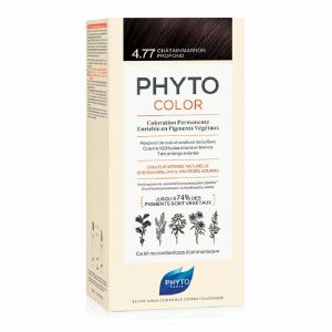 Phytocolor 4,77 Castano Marrone Intenso Latte + Crema + Maschera + 1 Paio di Guanti