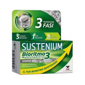 Sustenium Bioritmo 3 Multivitaminico Uomo 60+ Integratore i Luteina 30 Compresse