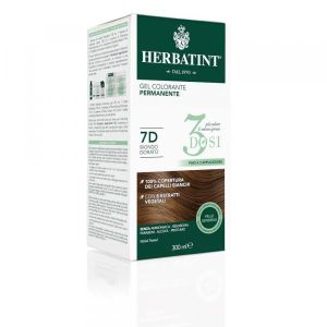 Herbatint Tintura per Capelli Gel Permanente 7d Biondo Dorato 300ml 3 Dosi