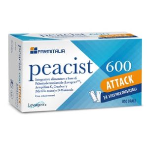 Peacist 600 Attack Integratore per Infezioni Vie Urinarie 14 Bustine