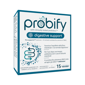 Probify Digestive Support Fermenti Lattici per L'equilibrio Della Flora Intestinale e Digestione 15 Capsule