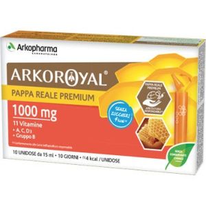 Arkopharma Arkoroyal Pappa Reale 1000mg i Vitamine Senza  Zucchero 10 Fiale