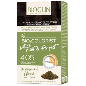 Bioclin Bio Color Fast&perfection 4,05 Castano Scuro Cioccolato Crema Colorante 60ml + Rivelatore In Crema 60ml + Biocolor Shampoo 10ml + Bio Color Maschera 10ml