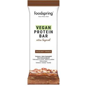 Foodspring Barretta Proteica Vegana Multistrato i Nocciola Croccante 45g