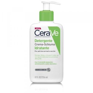 Cerave Detergente Crema-schiuma Idratante Deterge Ed Idrata. i 3 Ceramidi Essenziali, Acido Ialuronico e Tecnologia Mve 236ml