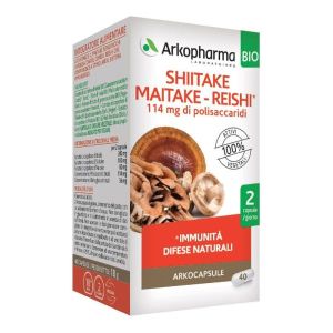 Arkopharma Shiitake Maitake e Reishi Bio 40 Capsule